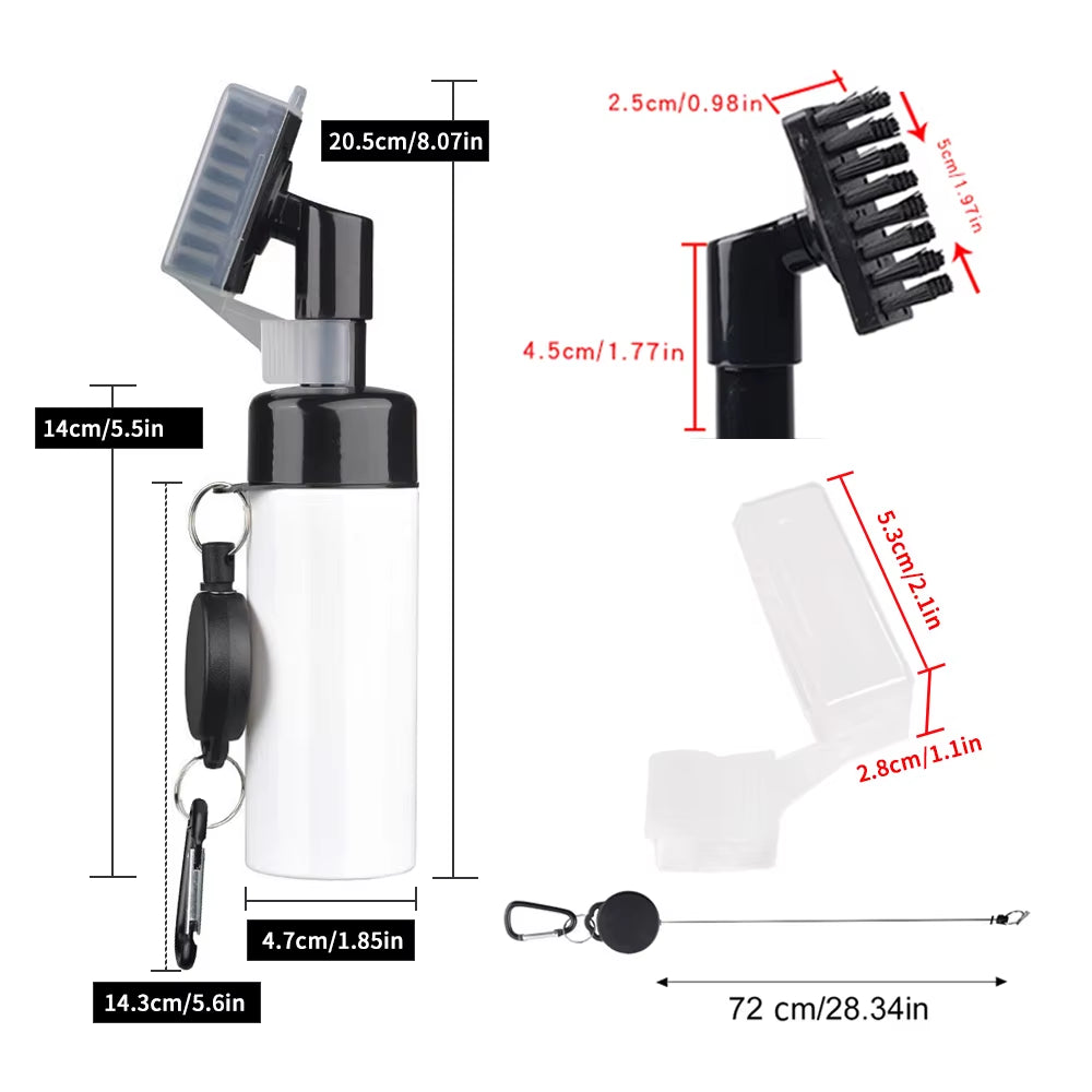 2-Sided Golf Club Groove Cleaning Brush – Iron, Wedge & Putter Cleaner Tool for Deep Groove Cleaning