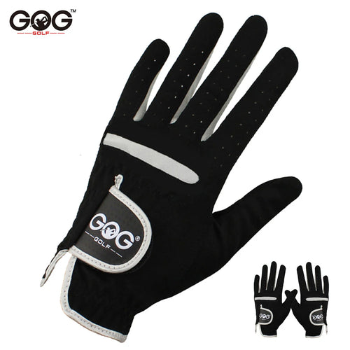 1 Pcs Men'S Golf Glove Left Hand Micro Soft Fiber Breathable Golf Gloves Men Color Black 