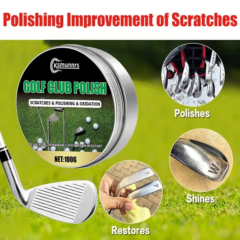 Golf Club Cleaning Kit with Polishing Paste – Complete care set designed to clean, restore shine, and protect your clubs from tarnish