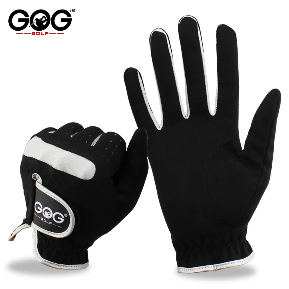 1 Pcs Men'S Golf Glove Left Hand Micro Soft Fiber Breathable Golf Gloves Men Color Black 
