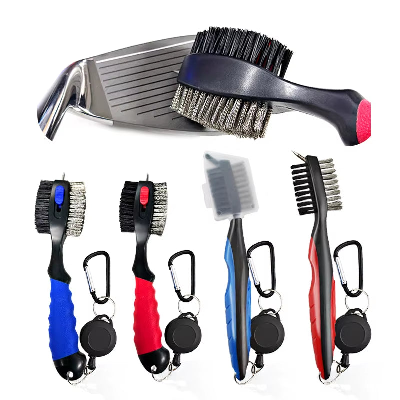 2-Sided Golf Club Groove Cleaning Brush – Iron, Wedge & Putter Cleaner Tool for Deep Groove Cleaning