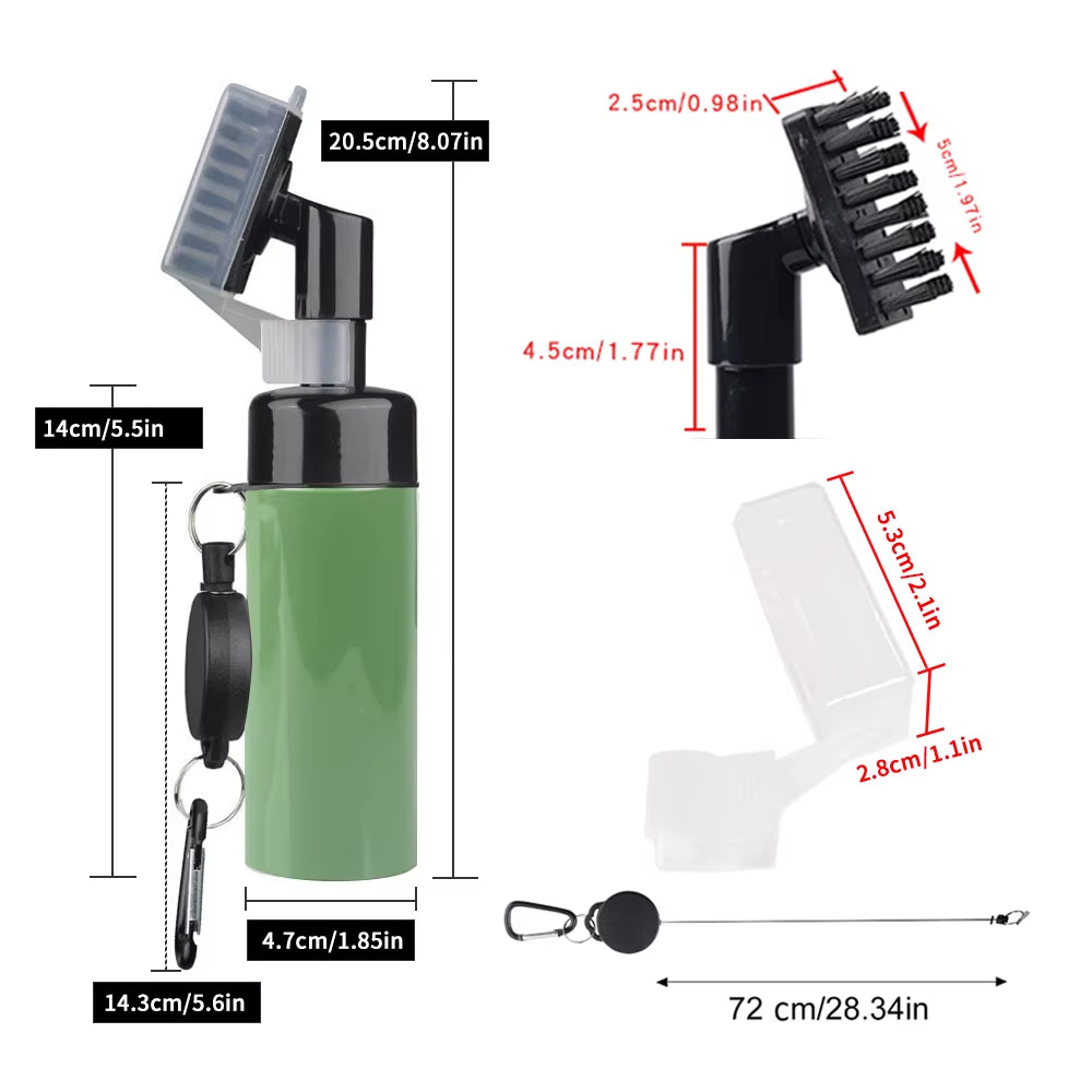 2-Sided Golf Club Groove Cleaning Brush – Iron, Wedge & Putter Cleaner Tool for Deep Groove Cleaning