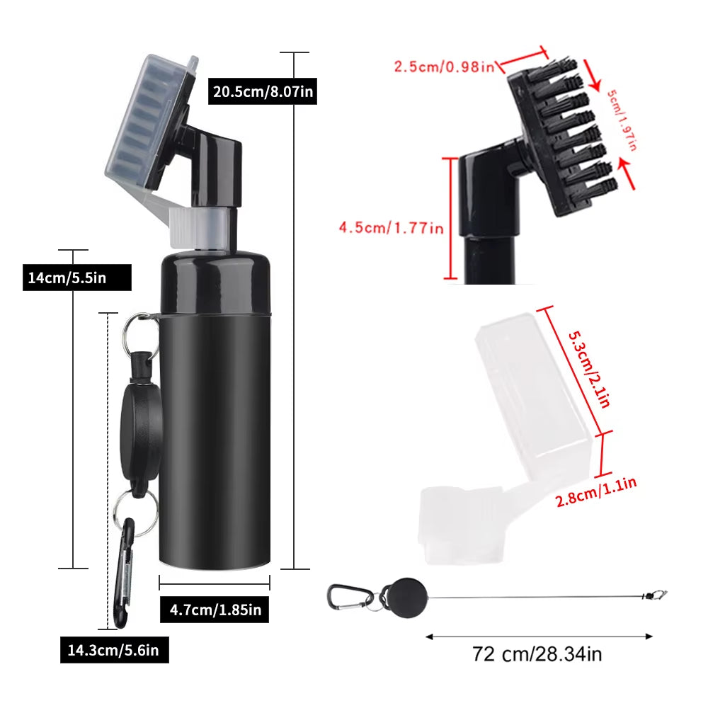 2-Sided Golf Club Groove Cleaning Brush – Iron, Wedge & Putter Cleaner Tool for Deep Groove Cleaning