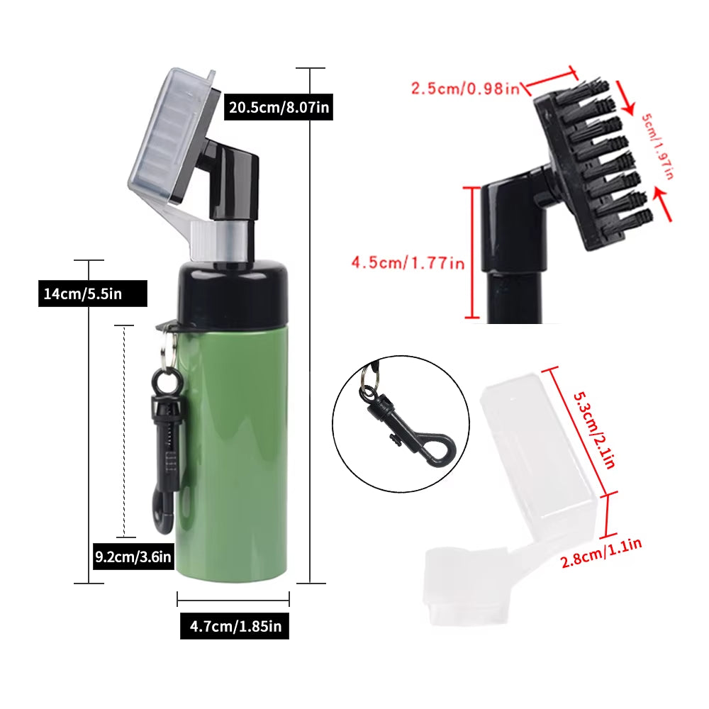 2-Sided Golf Club Groove Cleaning Brush – Iron, Wedge & Putter Cleaner Tool for Deep Groove Cleaning