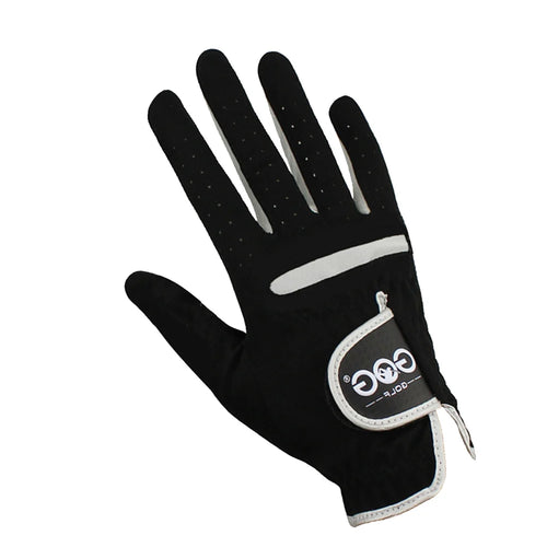 1 Pcs Men'S Golf Glove Left Hand Micro Soft Fiber Breathable Golf Gloves Men Color Black 
