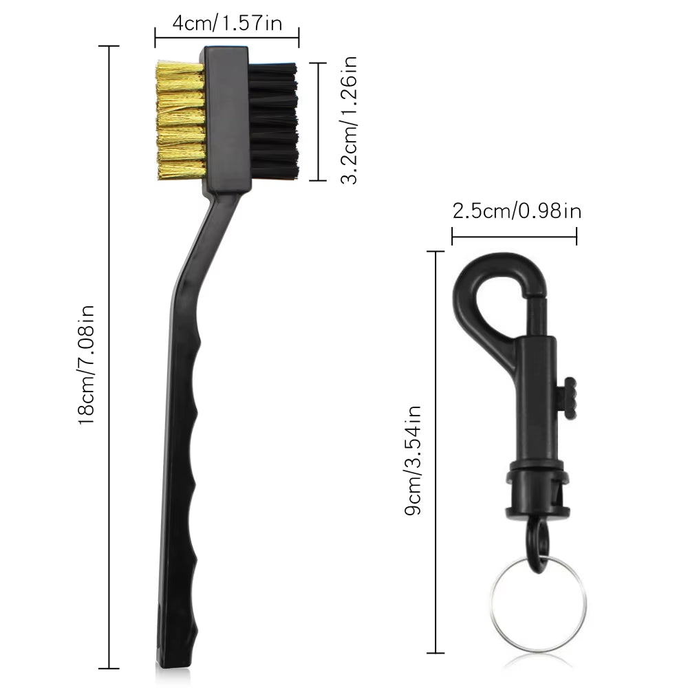 2-Sided Golf Club Groove Cleaning Brush – Iron, Wedge & Putter Cleaner Tool for Deep Groove Cleaning