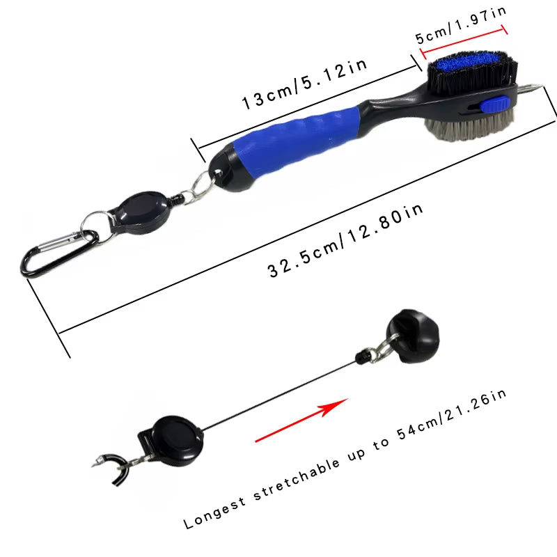 2-Sided Golf Club Groove Cleaning Brush – Iron, Wedge & Putter Cleaner Tool for Deep Groove Cleaning