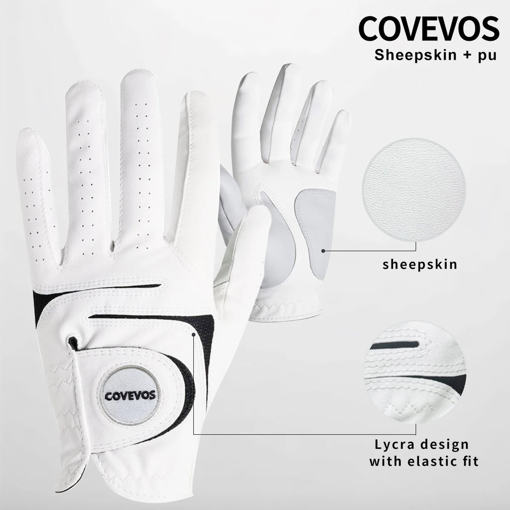 1 Piece High-Quality PU + Premium Lambskin Golf Glove
